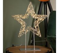 Lightup Dewdrop Christmas Star on Metal Stand with 720 Warm White LEDs Samuel Alexander Silver One Size