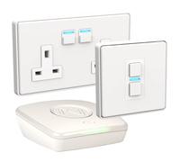 Lightwave LP21422WH Smart Lighting & Power Starter Kit, White Metal - Works with Alexa, Google Assistant, HomeKit. iOS & Android Compatible