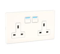 Lightwave LP42WHMK2 Smart Socket, 3000 W, 230 V, White Metal