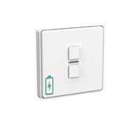 Lightwave Wire-Free Scene Selector (2 Button) White Metal - Battery Powered, Multi-Press Built-In