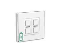 Lightwave Wire-Free Scene Selector (4 Button) White Metal - Battery Powered, Multi-Press Built-In