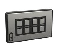 Lightwave Wire-Free Scene Selector (8 Button) Stainless Steel - Battery Powered, Multi-Press Built-In
