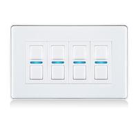 LightwaveRF Lightwave 4 Gang Dimmer Switch White