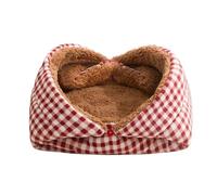 Lightweigh Cat Bed, Foldable Warm Nest, 18 Inches Cave Shelter with Cushion, Soft Fleece Pet Lounger with Warmth Support, Indoor Bedding with Thick Comfort, Calming Animal Space for Kittens Small Dogs