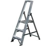 Lightweight 0.6M Aluminium 3 Tread Platform Step Ladder For Home Diy