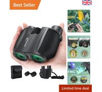 Lightweight 10x25 High-Powered Binoculars with Clear Vision for Travel & Hunting
