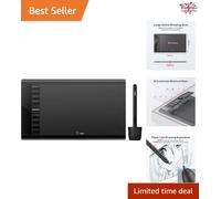 Lightweight 10X6 Tablet with 8192 Pressure Levels & 8 Express Keys for Creatives