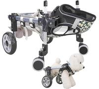 Lightweight 2/4 Wheel Dog Wheelchair Pet Mobility Aid for Small Disabled Dogs Adjustable Pet Stroller for Improved Mobility and Comfort Supportive Canine Cart