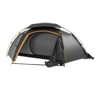 Lightweight 2-Man Camping Tent with Removable Rainfly & Mesh Windows - Grey