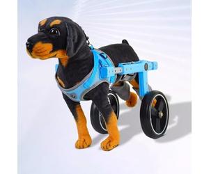 Lightweight 2-Wheel Dog Wheelchair for Rear Legs, Mobility Aid with Reflective Straps and Support for Disabled Pets, Enhance Mobility and Comfort.