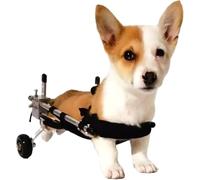 Lightweight 2-Wheel Dog Wheelchair for Small Pets - Adjustable Aluminum Cart for Disabled Dogs, Foldable Back Leg Support Stroller, XS Size Lifting Aid