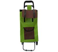 Lightweight 2 Wheel Large Shopping Trolley Shopping Cart Grocery Bag Green