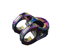 Lightweight 35MM Bicycle Short Stem, Hollow Aluminum Alloy Riser for Enhanced Shock Absorption on Mountain and Folding Bikes (Plating)
