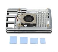 Lightweight 38g Acrylic Shell for RPi 5 Fan Support(Black Pro)
