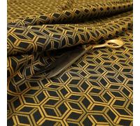 Lightweight 3D Cube Geometric Upholstery Fabric, Gold