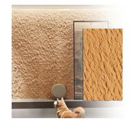 Lightweight 3D Faux Stone Wall Panels - Waterproof PU Brick Wainscoting for Living Room Office & TV Wall Decor - 12 Pcs Yellow (47.2"x23.6")