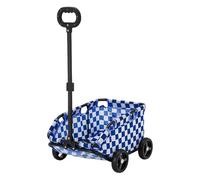 Lightweight 4-Wheel Dog Stroller - Portable Jogging Cart for Small Dogs & Cats, Ideal for Easy Travel & Outdoor Adventures, Blue Pet Carrier