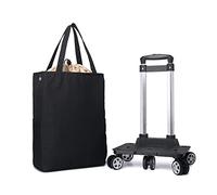 Lightweight 5-Wheel Shopping Cart 20kg Capacity - Aluminum Grocery Trolley with Insulated Bag - Effortless Transport & Storage - Ideal for Groceries & Outdoor Use
