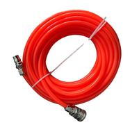 Lightweight 5mm x 8mm Air Compressor Hose, High Pressure Flexible Tube with Self-Locking Quick Connector for Automated Production red 15m