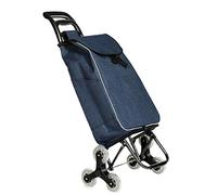 Lightweight 6-Wheel Stair Climbing Shopping Cart Waterproof Foldable Market Trolley with Detachable Storage Bag - Perfect for Groceries and Outdoor Use