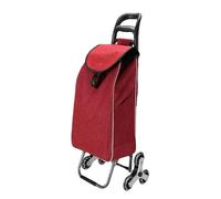 Lightweight 6-Wheel Stair Climbing Trolley, Folding Grocery Cart(Red)