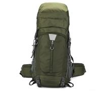 Lightweight 60L Waterproof Hiking Backpack with Rain Cover for Long Hikes Camping Travel Adjustable Padded Straps (Green)