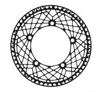 Lightweight 7075 Aluminum Chainring 56T BCD130mm Black | 7075-T6 grade material, superior strength-to-weight ratio, anodized for surface, available in black finish