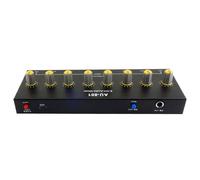 Lightweight 8 Channel Line Mixer For Instrument And Mics With Rechargeable 500mAh Battery And Type C Interfaces Microphones Expander
