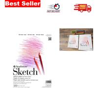 Lightweight 9x12” Sketch Pad with 100 Matte Sheets for On-The-Go Artists