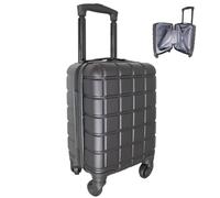 Lightweight ABS Underseat Hard Cabin Suitcase 40x25x20cm | Cabin Approved EasyJet, RyanAir British Airways, Emirates, Virgin Atlantic & More - Black