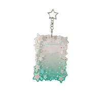 Lightweight Acrylic Badge Holders Keychain Accessory Strong Cards Case for Backpacks Travel & Fan Merchandise Strong Photo Display Keychain for