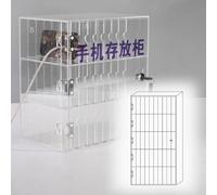 Lightweight Acrylic Phone Locker60 Slot Freestanding Storage Cabinet for Students Clear Organizer for Schools & Offices Convenient Cell Phone Management Solution
