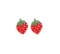 Lightweight Acrylic Pink Red Love Heart Stud Earrings Resin Love Statement Earrings for Women Wife Lover Valentines Mothers Day Gifts, S, Zinc, No Gemstone