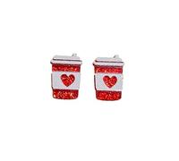 Lightweight Acrylic Pink Red Love Heart Stud Earrings Resin Love Statement Earrings for Women Wife Lover Valentines Mothers Day Gifts, S, Zinc, No Gemstone