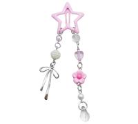 Lightweight Acrylic Star Hair Clip Elegant Star Hair Clip With Bowknot Bead Enhances Your Look With A Sweet Vibes