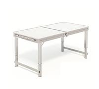 Lightweight Adjustable Folding Camping Table - Outdoor Picnic and Camp Table, Easy to Clean, Portable for Travel, Ideal for BBQs and Tailgating