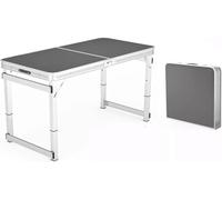 Lightweight Adjustable Folding Camping Table - Portable Aluminum Alloy Outdoor Dining & BBQ Table for Parties Easy to Carry & Store Perfect for Picnics & Travel