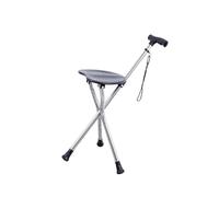 Lightweight Adjustment Wand with Seat 3 Legs Heavy Steel Walking Stick Senior Disabled Compact Walking Stick Chair