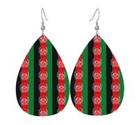 Lightweight Afghanistan Flag Drop Earrings for Women