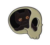 Lightweight Alloy Animal Claw Brooch Edgy Cats Skull Backpack Pin For Jackets Bags And Casual Wear Accessories Halloween Goth Lovers