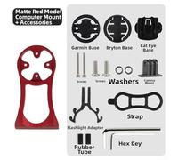 Lightweight Alloy Carbon Fiber Bike Computer Mount Extension Bracket Compatible with For Garmin Cat Eye Devices for Secure Handlebar Installation (B)