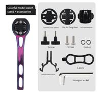 Lightweight Alloy Carbon Fiber Bike Computer Mount Extension Bracket Compatible with For Garmin Cat Eye Devices for Secure Handlebar Installation (F)