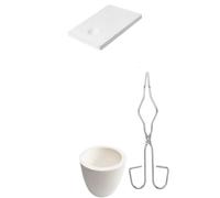 Lightweight Alumina Crucibility Kit, Welding Melting Casting Crucible Cup Kit, Quartz Melting Crucible(Black)