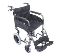Lightweight Aluminium Compact Attendant Propelled Transport Wheelchair Hammered