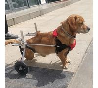 Lightweight Aluminium Dog Wheelchair for Hind Legs - Adjustable Mobility Cart for Medium Dogs(Size XS)