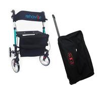 Lightweight Aluminium Folding Rollator with Comfortable Carry Bag