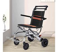 Lightweight Aluminium Wheelchair, Days Transit Wheelchair, Foldable Drive Wheelchair with Hand Brake, Transport Chair for Kids and Adults, Trolleys for Elderly Aircraft Travel