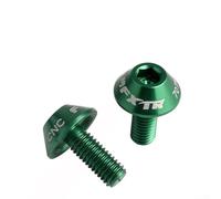 Lightweight Aluminum Alloy Bicycle Bottle Cage Screws, 5 * 12mm, 2 Pieces for Ultimate Performance (Green)