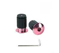 Lightweight Aluminum Alloy Handlebar End with Polished Finish and Secure Hex Screw Expansion Fit for Road and Mountain Bicycles 18 20mm (Pink)