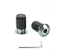 Lightweight Aluminum Alloy Handlebar End with Polished Finish and Secure Hex Screw Expansion Fit for Road and Mountain Bicycles 18 20mm (Gray)